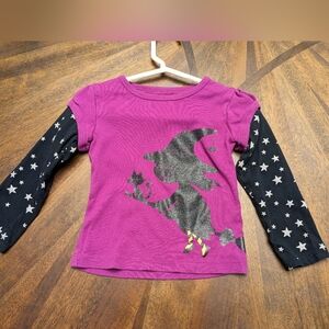 Carter's Purple and Black Witch Long Sleeve Tee